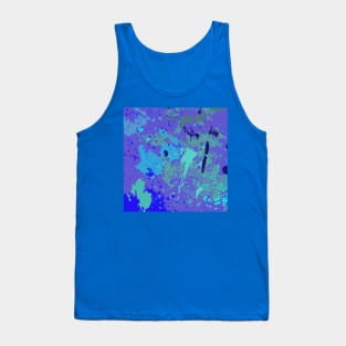 abstract blue paint splatter Tank Top